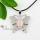 olive butterfly turquoise rose quartz agate semi precious stone necklaces pendants