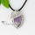 olive leaf semi precious stone tiger's-eye jasper rose quartz amethyst necklaces pendants