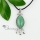olive turquoise agate jade rose quartz semi precious stone rhinestone necklaces pendants