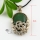 oval flower leaf rose quartz glass opal jade agate semi precious stone rhinestone necklaces pendants