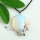 oval flower rose quartz turquoise glass opal jade semi precious stone sea shell and pearl pendants for necklaces