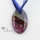 oval glitter handmade glass necklaces pendants