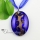 oval glitter lampwork murano foil glass necklaces pendants