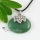 oval leaf tiger's eye rose quartz glass opal jade agate natural semi precious stone rhinestone necklaces pendants