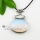 oval oblong agate turquoise tigereye glass opal semi precious stone freshwater pearl necklaces pendants