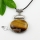 oval oblong agate turquoise tigereye glass opal semi precious stone freshwater pearl necklaces pendants