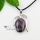 oval opal jade amethyst rose quartz tigereye semi precious stone necklaces pendants