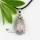 oval openwork quartz rose quartz agate necklaces pendants