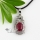 oval openwork quartz rose quartz agate necklaces pendants