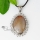 oval openwork semi precious stone amethyst tiger's-eye necklaces pendants