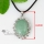oval openwork semi precious stone jade glass opal necklaces pendantsjewelry