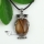 oval owl jade rose quartz glass opal amethyst tiger's-eye agate natural semi precious stone pendant necklaces