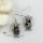 oval owl rainbow abalone shell dangle earrings hand made jewelry
