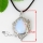oval rose quartz glass opal tiger's-eye agate necklaces pendants