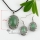 oval rose quartz jade necklaces pendants and dangle earrings jewelry sets