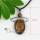 oval round wings tiger's eye amethyst glass opal natural semi precious stone necklaces pendants