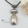 oval seawater mother of pearl shell and pendants leather necklaces jewelry