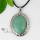 oval semi precious stone rose quartz jade agate necklaces pendants jewelry