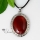 oval semi precious stone rose quartz jade agate necklaces pendants jewelry