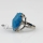 oval semi precious stone turquoise finger rings jewelry