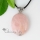 oval semi precious stone turquoise rose quartz jade necklaces pendants