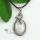 oval snake rose quartz amethyst quartz tiger's-eye natural semi precious stone rhinestone pendant necklaces