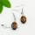 oval teardrop amethyst opal tigereye agate semi precious stone dangle earrings