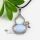 oval tigereye rose quartz amethyst glass opal jade agate semi precious stone rhinestone necklaces pendants