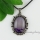 oval tiger's-eye glass opal jade agate rose quartz semi precious stone necklaces with pendants