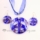 peace sign foil venetian murano glass pendants and earrings jewelry