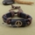 peace sign genuine leather bracelets adjustable