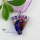 peacock with flowers inside itailian lampwork murano glass necklaces pendants