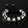 pearls macrame disco glitter ball pave beads bracelets