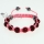pink cord macrame disco glitter ball pave beads bracelets