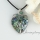 rainbow abalone sea shell heart pendants oval openwork patchwork necklaces mop jewellery