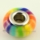 rainbow polymer clay big hole beads for fit charms bracelets