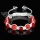 rhinestone and crystal beads macrame bracelets white cord