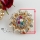 rhinestone filigree flower scarf brooch pin jewellery