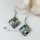 rhombus patchwork seawater rainbow abalone white black oyster shell mother of pearl dangle earrings