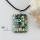 rhombus trapezoid patchwork sea water rainbow abalone shell mother of pearl pendants leather necklaces jewelry