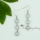 rose quartz amethyst agate glass opal turquoise dangle earrings round