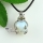 round frog glass opal rose quartz amethyst jade agate natural semi precious stone necklaces pendants