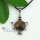 round jade glass opal tiger's-eyenatural semi precious stone necklaces pendants