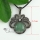 round jade natural semi precious stone rhinestone necklaces pendants