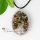 round oblong semi precious stone necklaces pendants