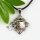 round openwork rose quartz glass opal agate semi precious stone necklaces pendants