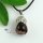 round owl glass opal amethyst tiger's-eye agate natural semi precious stone necklaces pendants
