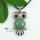 round owl jade glass opal rose quartz amethyst natural semi precious stone necklaces pendants