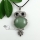 round owl rose quartz jade amethyst semi precious stone rhinestone cat's eye necklaces pendants