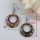 round patchwork seawater rainbow abalone penguin oyster shell mother of pearl dangle earrings